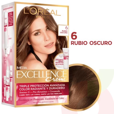 Tintura Pelo Excellent Creme 6 Rubio Oscuro L´oréal