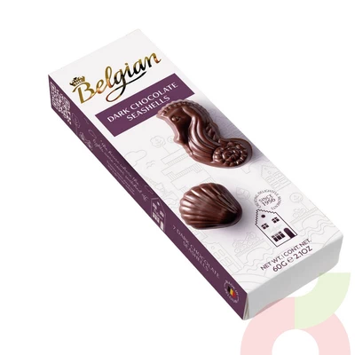 Dark Chocolate Seashells Belgian 60Gr