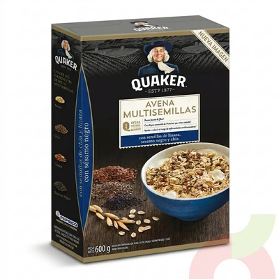 Avena Multisemillas Linaza, Sésamo Negro & Chía Quaker 600Gr