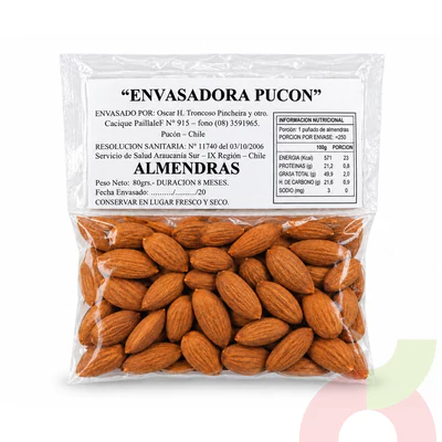 Almendras Envasadora Pucón 80Gr 