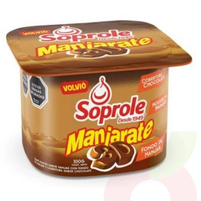 Postre Manjarate Soprole 100Gr 3D