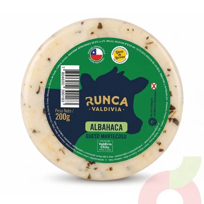 Queso Mantecoso Albahaca Runca 200Gr