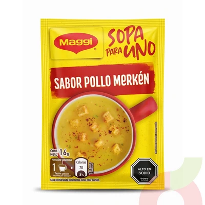 Sopa para Uno Pollo Merkén Maggi 16Gr