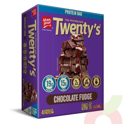 Barritas Chocolate Fudge Twentys 240Gr 4 Unidades