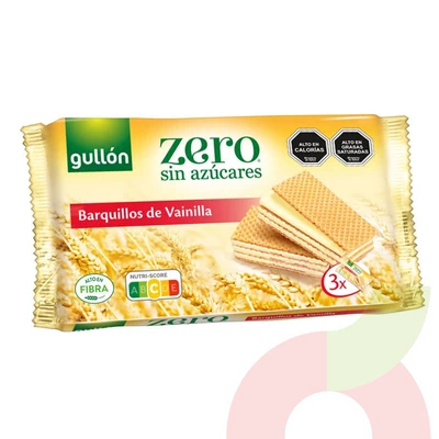 Barquillos Vainilla Sin Azúcar Gullón 180Gr