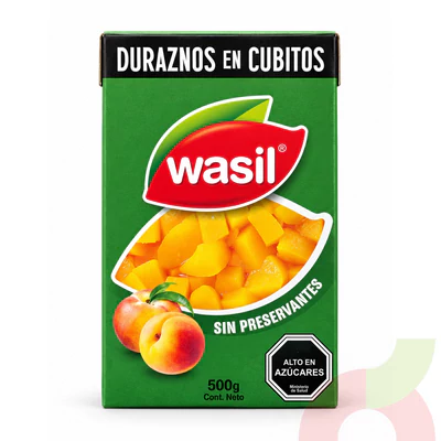 Duraznos en Mitades Wasil 500Gr - 235Gr Drenado