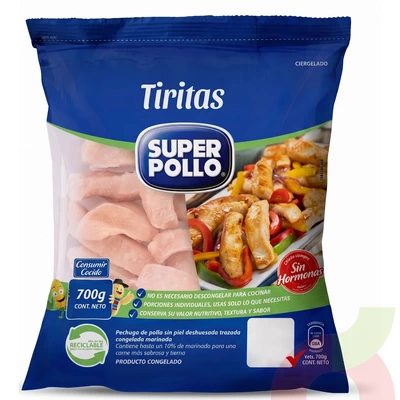 Tiritas de Pollo Super Pollo 700Gr