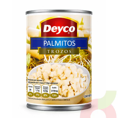 Palmitos en Trozos Deyco 400Gr - 220Gr Drenado