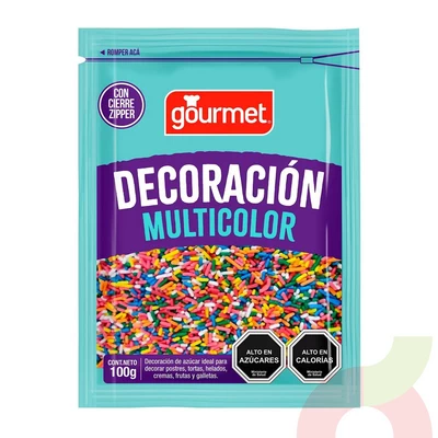 Decoración Multicolor Gourmet 100Gr