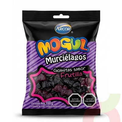 Mogul Murciélagos Frutilla Arcor 150Gr 