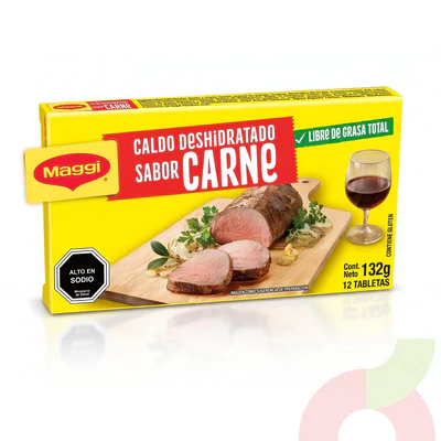 Caldo Carne Maggi 120Gr 12 Unidades