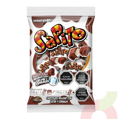Sapito Chocolate Arcor 60Gr 6 Unidades