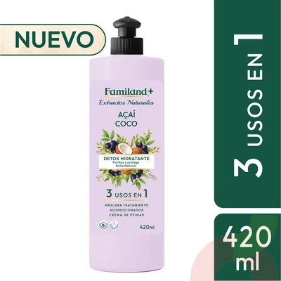 Crema Capilar 3 en 1 Acaí Coco Familand 420Ml