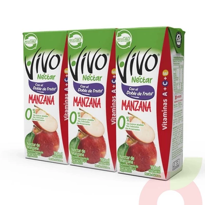 Pack Néctar Manzana Vivo 190Ml 3 Unidades