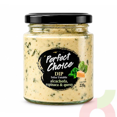 Dip Untable de Alcachofa, Espinaca y Queso Perfect Choice 220Gr