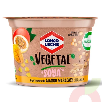 Yogurt Vegetal Soya Mango Maracuyá Loncoleche 130Gr