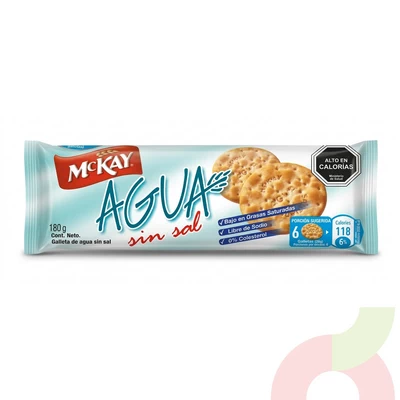 Galletas de Agua Sin Sal Mckay 180Gr