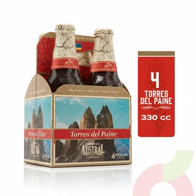 Pack Cerveza Torres del Paine Austral 330Cc 4 Unidades