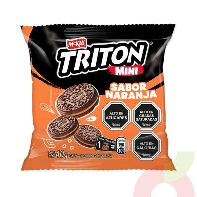 Galletas Mini Triton Naranja McKay 40Gr