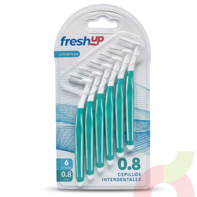 Cepillos Interdentales 0.8 Cilíndricos Fresh Up 6 Unidades
