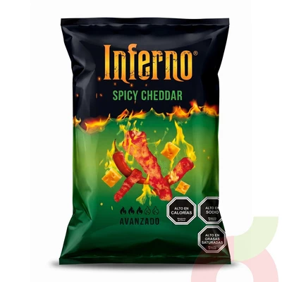 Palitos Spicy Cheddar Inferno 150Gr