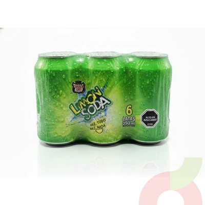 Pack Lata Limón Soda 350Cc 6 Unidades