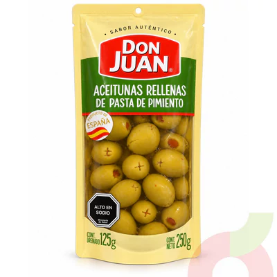Aceitunas con Pimiento Don Juan 250Gr - 125Gr Drenado