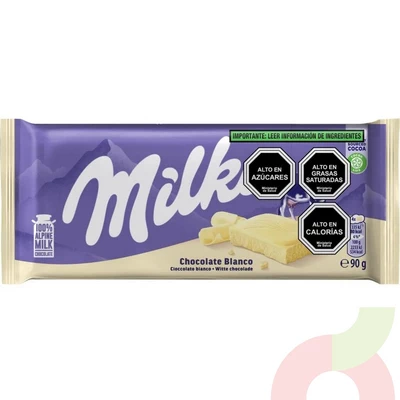 Chocolate Blanco Milka 90Gr