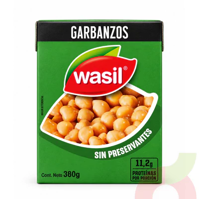 Tetrapack Garbanzos Wasil 380Gr -230Gr Drenado