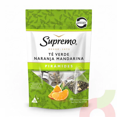 Té Verde Naranja &  Mandarina Supremo 20Gr 10 Unidades