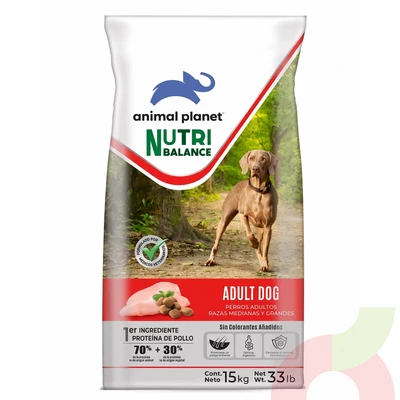 Alimento Perro Raza Mediana/Grande Animal Planet 15Kg