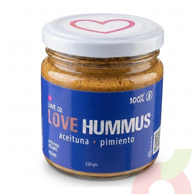 Hummus Aceituna & Pimiento Love Co 220Gr