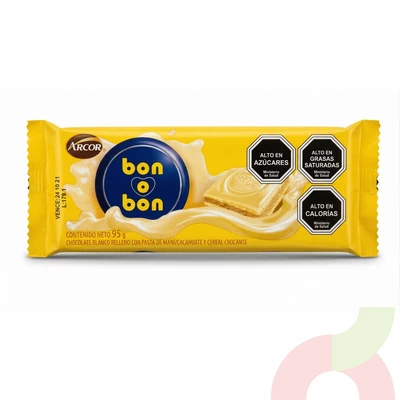 Chocolate Blanco Bonobon Arcor 95Gr