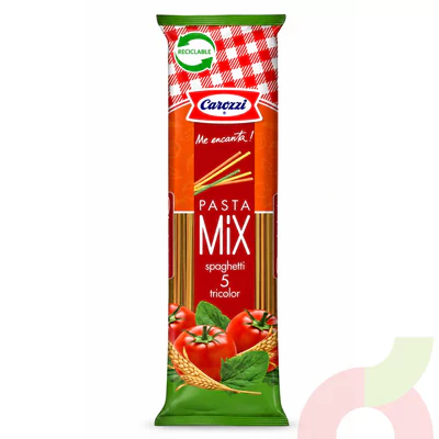 Spaghetti N°5 Mix Tricolor Carozzi 400Gr