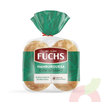Pan Hamburguesa con Sésamo Fuchs 650Gr