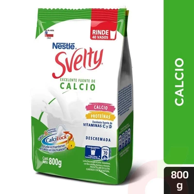Leche en Polvo descremada  Svelty Calcio Nestlé 800Gr
