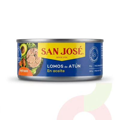 Lomo de Atún Aceite San José 140Gr-Drenado 91Gr
