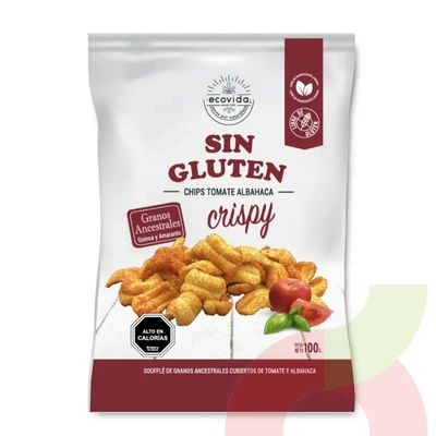 Snack Chips Tomate Albahaca Ecovida 100Gr