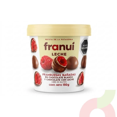 Frambuesas Chocolate Blanco & Leche Franuí 150Gr