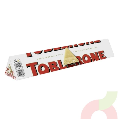 Chocolate Blanco Miel Almendras Toblerone 100Gr