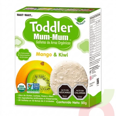 Galletas de Arroz Mango & Kiwi Want-Want 50Gr