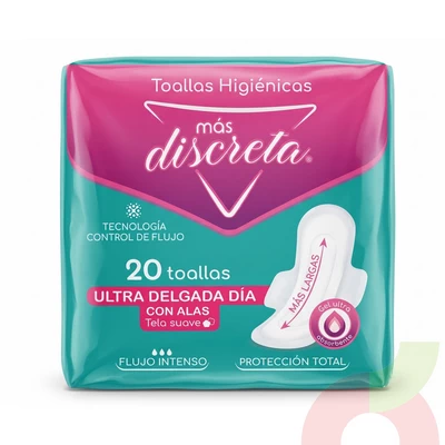 Toallas H. Ultra Delgada Con Alas Más Discreta 20 Unidades