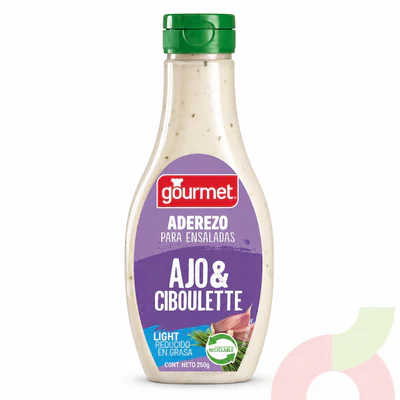 Aderezo Light Ajo & Ciboulette Gourmet 250Gr