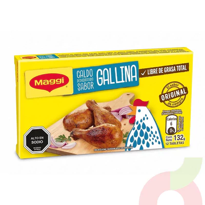 Caldo Gallina Maggi 132Gr 12 Unidades