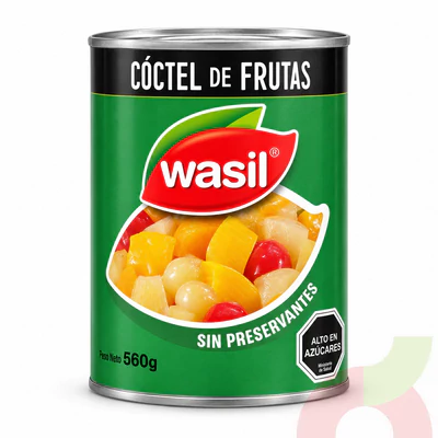 Cóctel de Frutas Wasil 560Gr - 340Gr Drenado