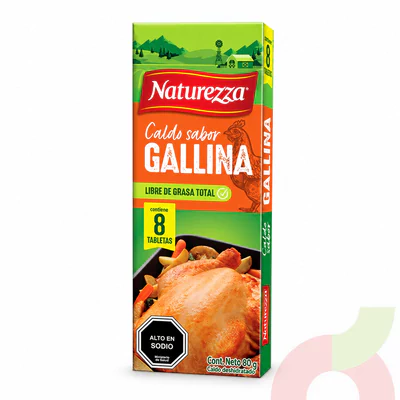 Caldo Gallina Naturezza 80Gr 8 Unidades