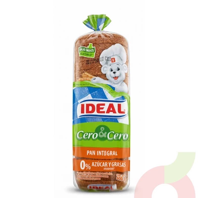 Pan Integral Cero & Cero Ideal 600Gr