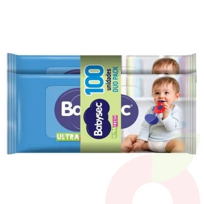 Toalla Humeda Babysec Ultra 100 Unidades 