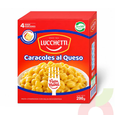 Caracoles al Queso Lucchetti 296Gr