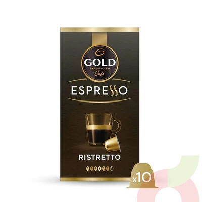 Cápsulas Café Espresso Ristretto Gold 50Gr 10 Unidades